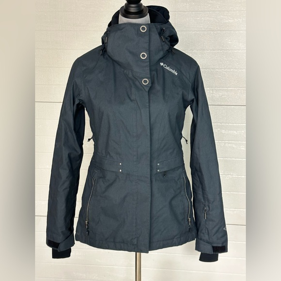 Columbia Omni Heat full zip hooded Women’s Navy blue Jacket sz XS - Picture 1 of 11